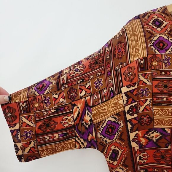 Vintage Tribal Print Button Down Blouse - Picture 4 of 9